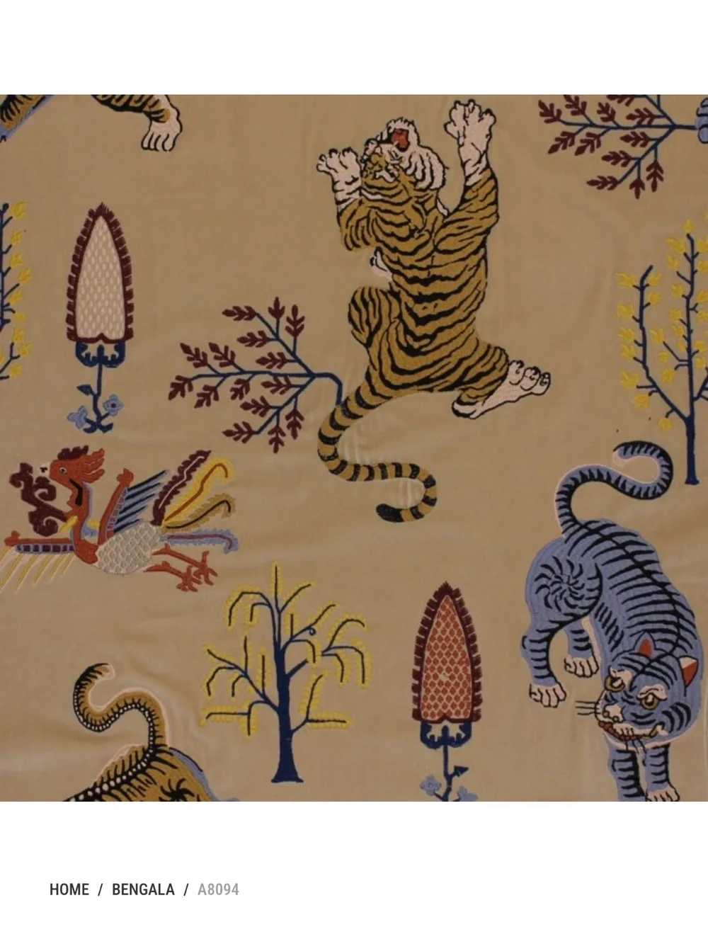 Foresti Bengala A8094 Italian Designer Upholstery Fabric Sample NWT